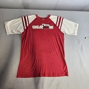 Vintage Oklahoma Sooners Men’s T-Shirt Red Size XL Wagon OU NCAA Football